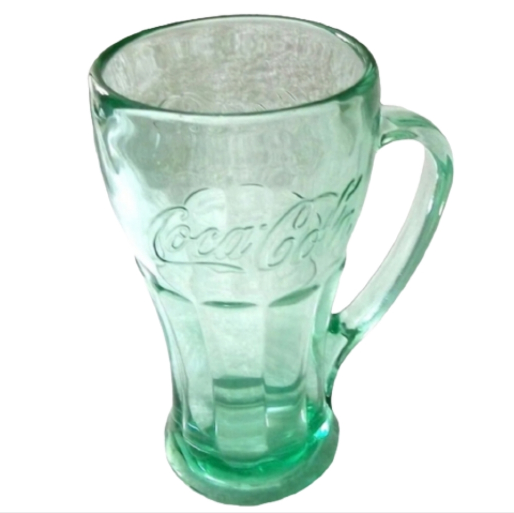 Libbey Coca Cola Heavy Glass Mug Georgia Green 14 oz Collectible